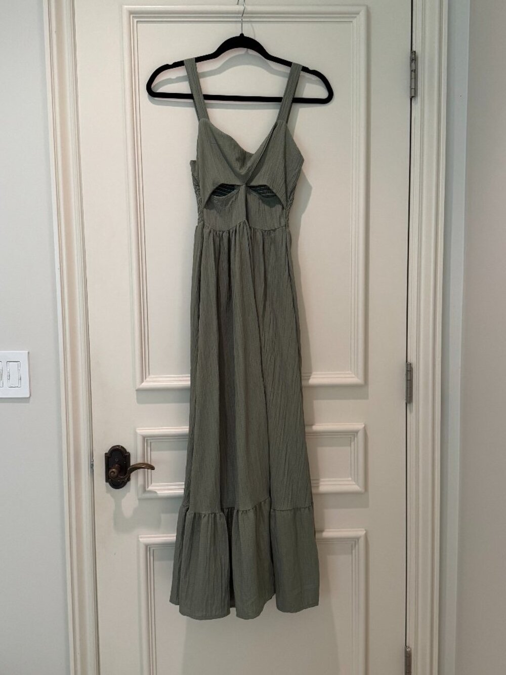 SHEIN Green Twist Front Cut Out Dress - Picture 4 of 6
